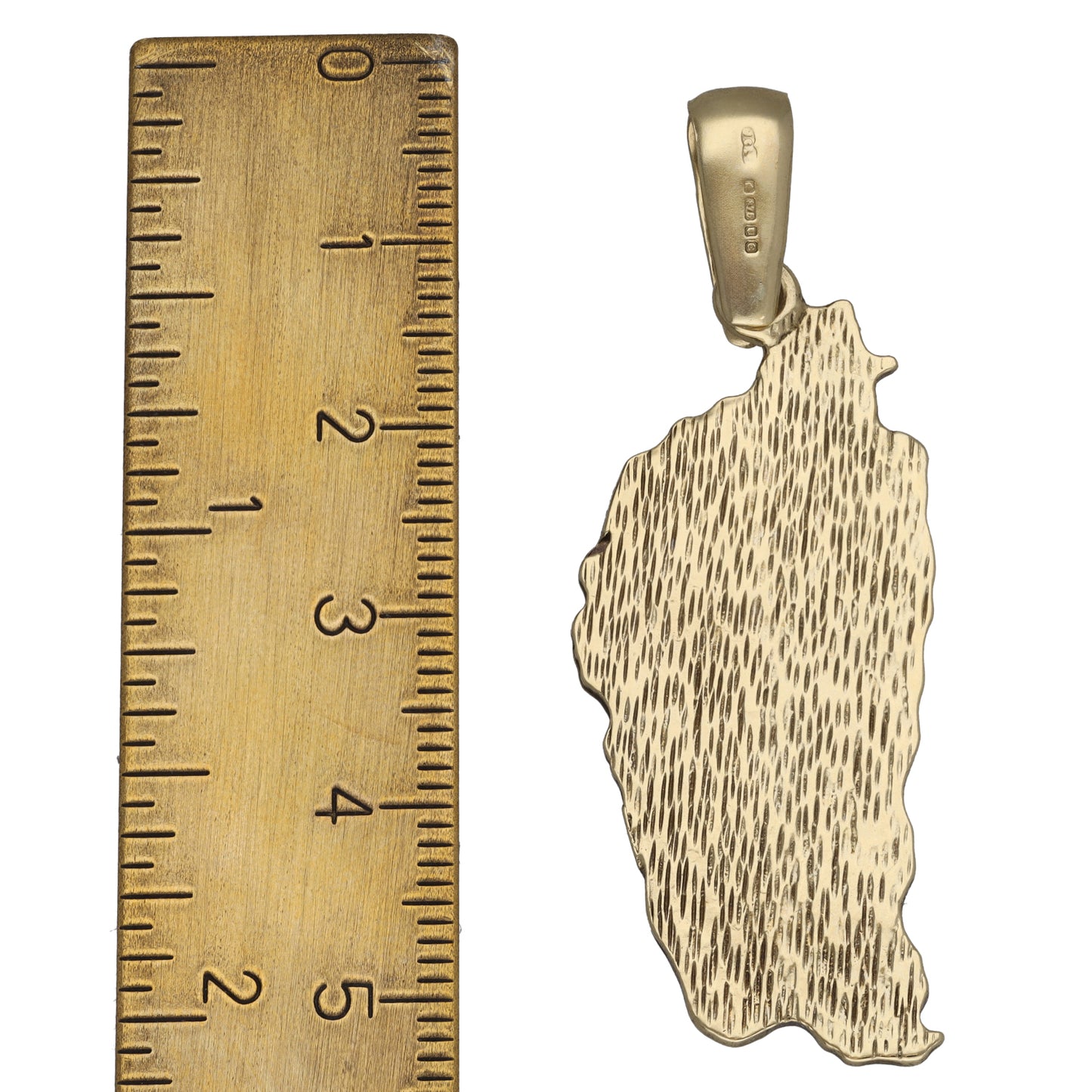 9ct Gold Map Of Dominica Pendant