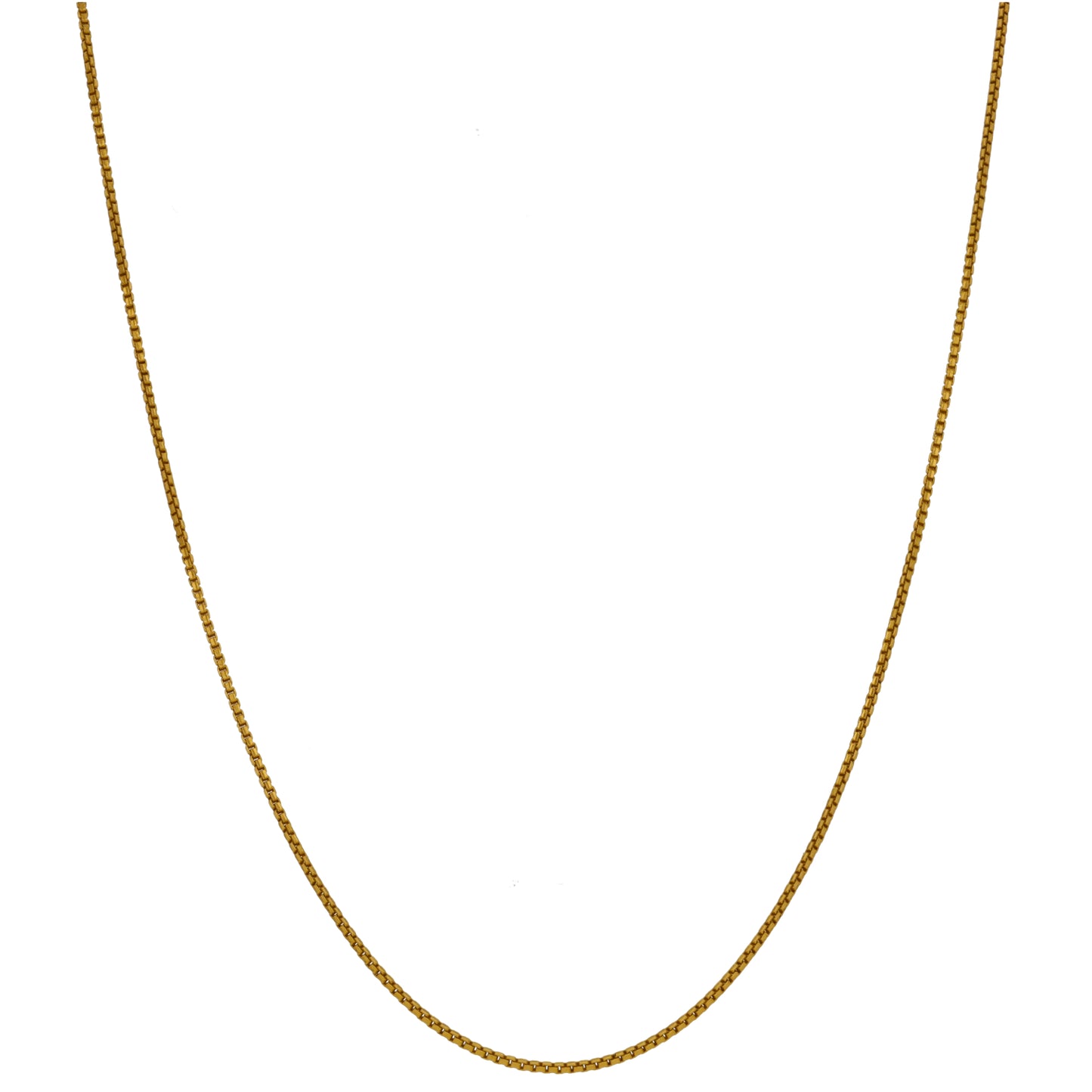 22ct Gold Box Chain 18"