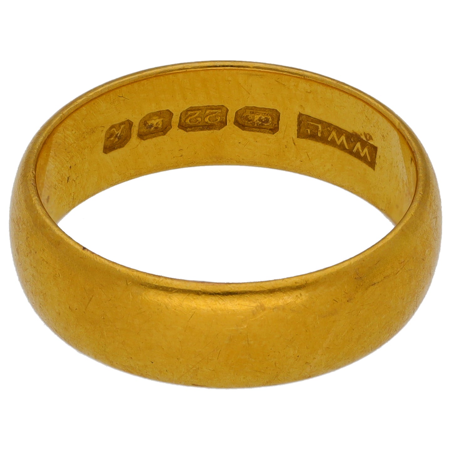 22ct Gold Plain Wedding Ring Size Q