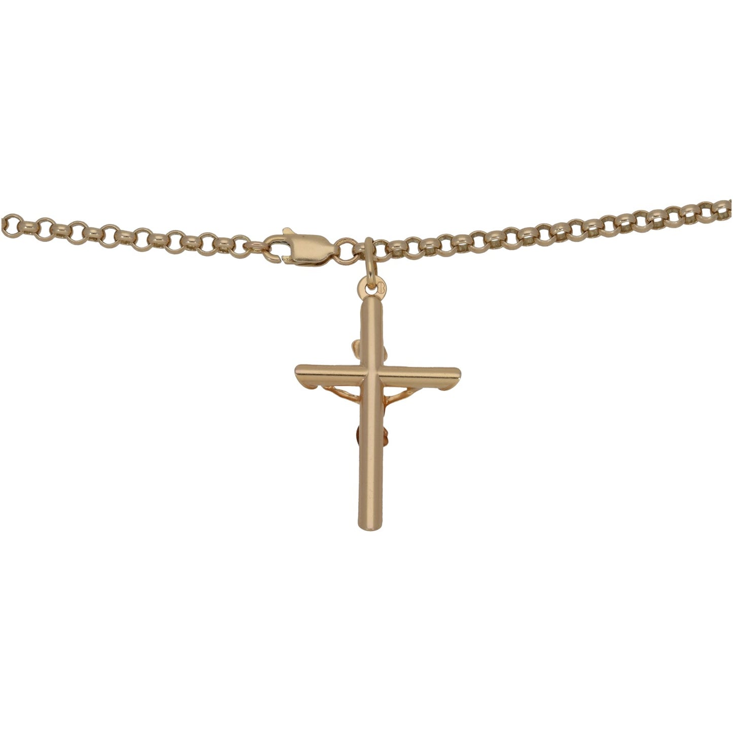 9ct Gold Crucifix Pendant With Chain