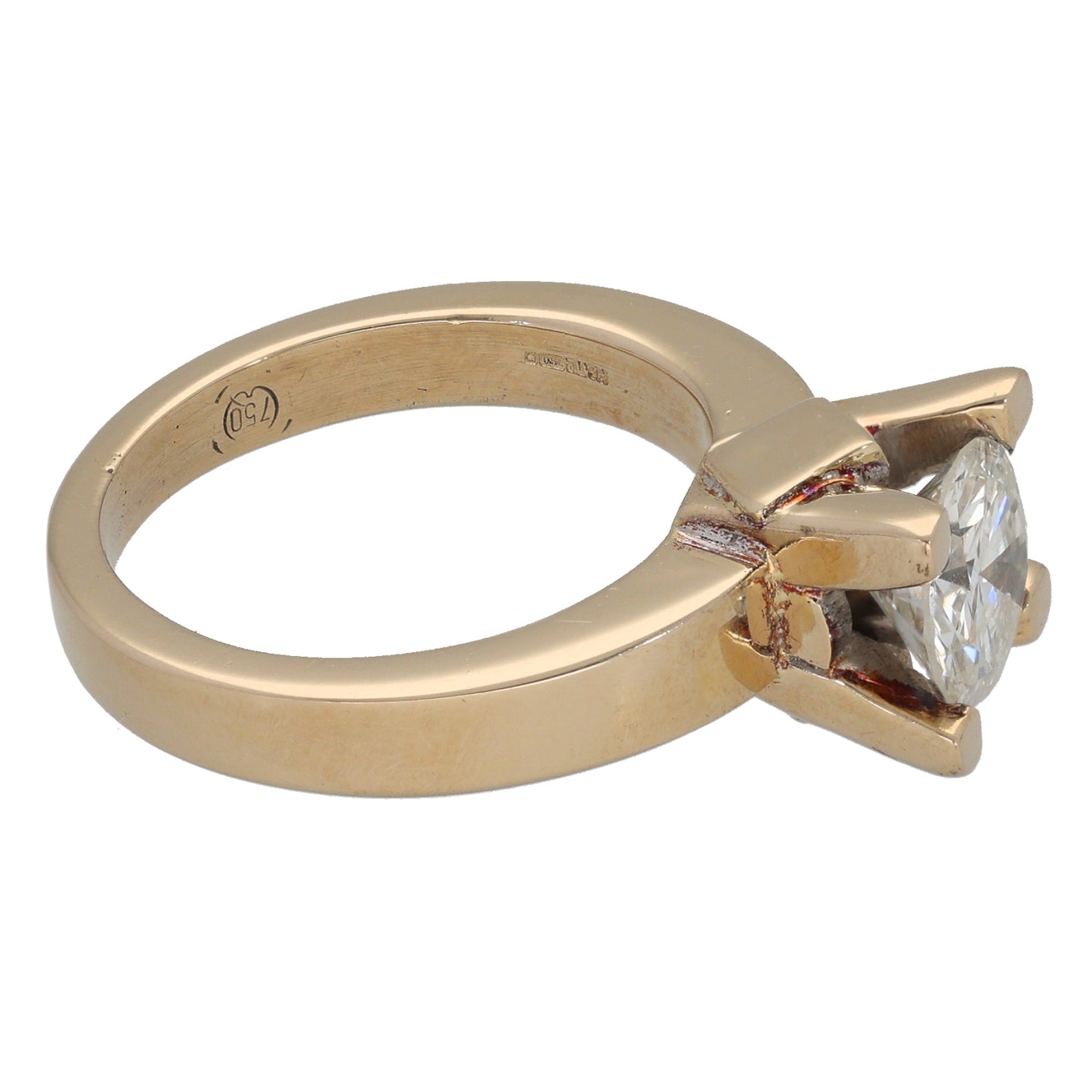 18ct Gold 1.67ct Diamond Solitaire Ring Size N