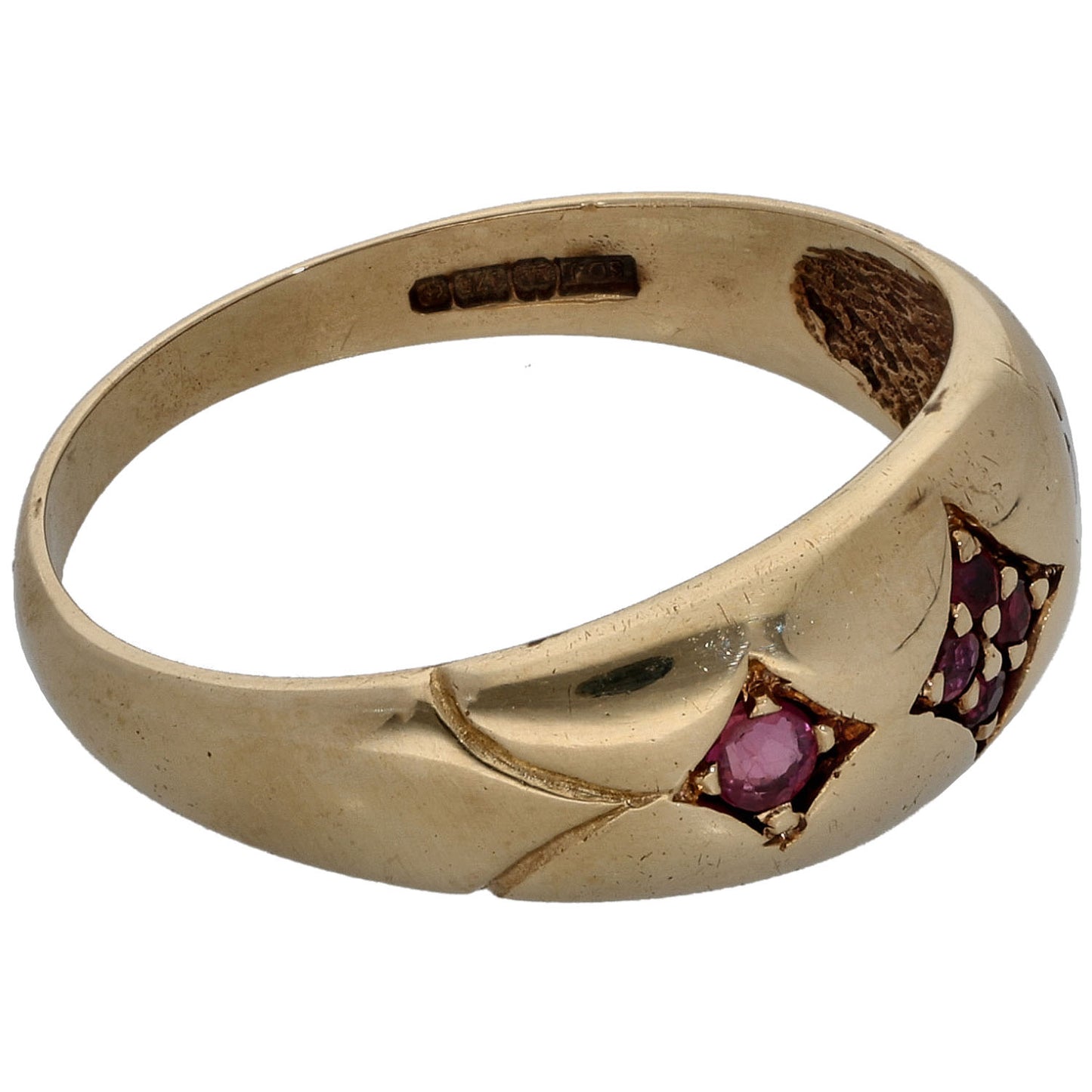 9ct Gold Ruby Dress/Cocktail Ring Size Q