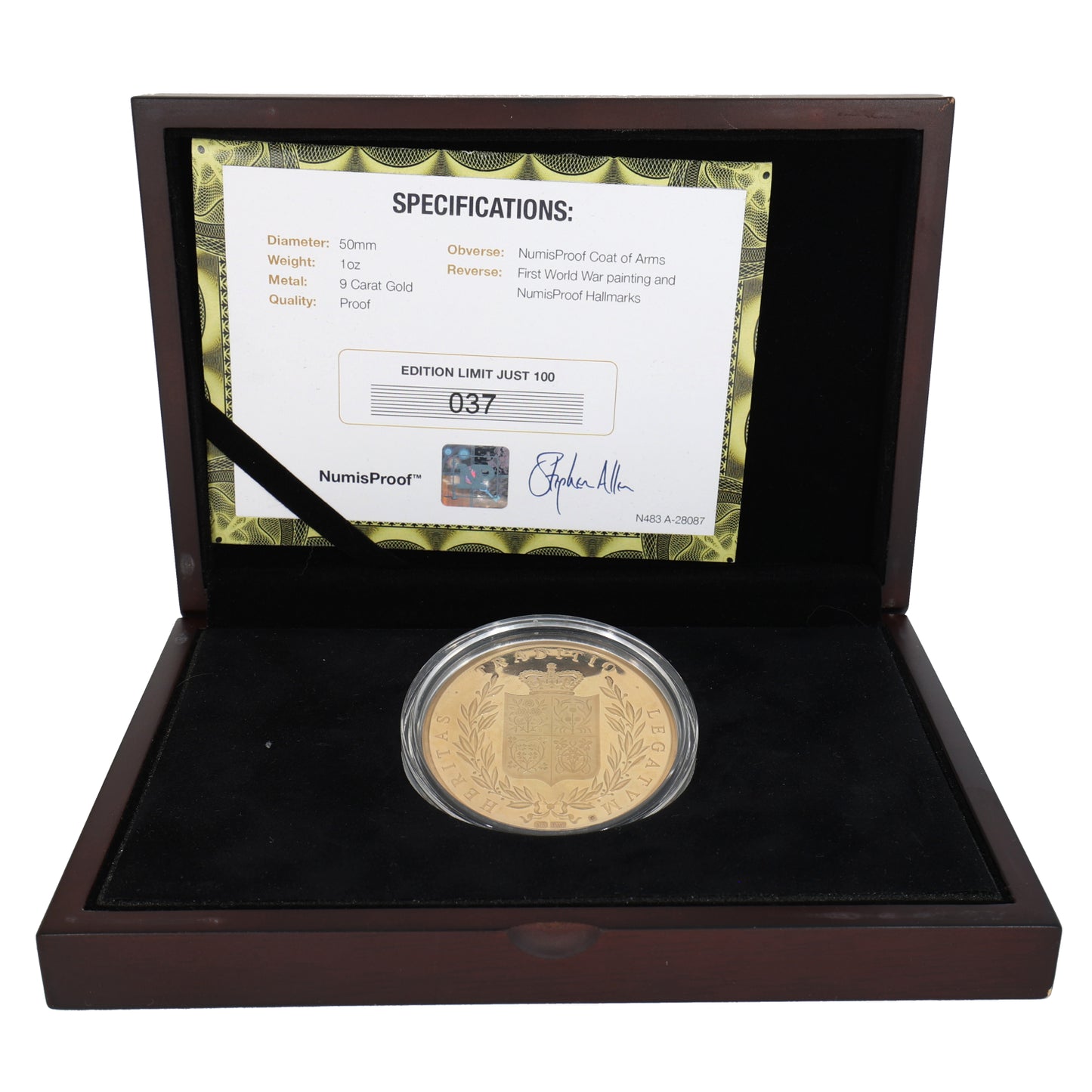 9ct Gold The First World War Centenary Coin