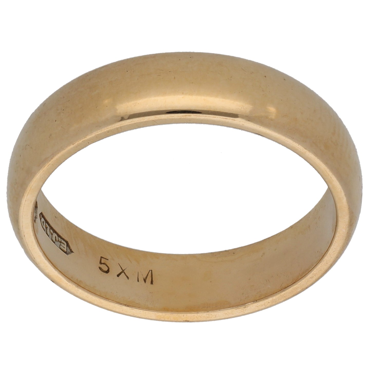9ct Gold Plain Wedding Ring Size N