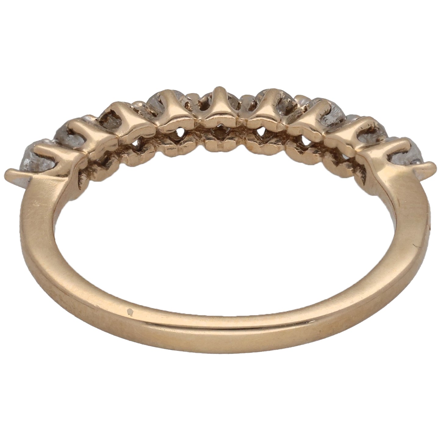 9ct Gold 0.45ct Diamond Half Eternity Ring Size L