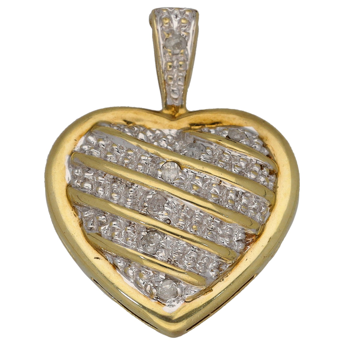 9ct Gold 0.035ct Diamond Heart Pendant
