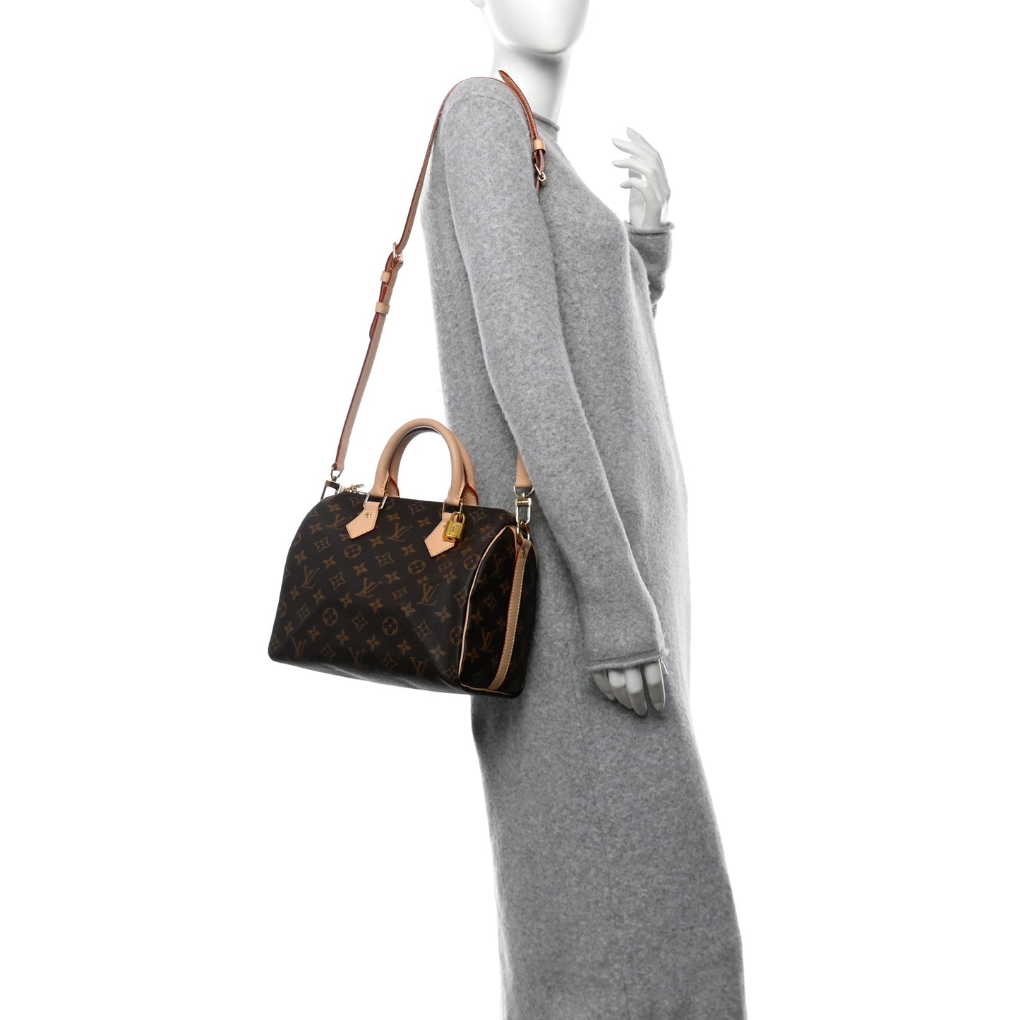 Louis Vuitton Speedy Bandoulière 25 Monogram Coated Canvas Bag - Brown