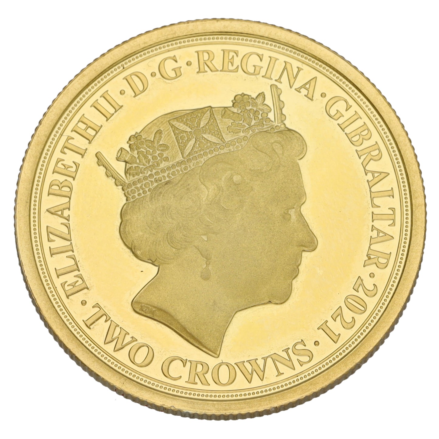 9ct Gold Queen Elizabeth & Prince Phillip 70 Years Two Crowns Coin 2021