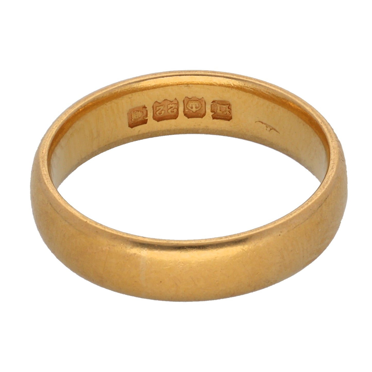 22ct Gold Plain Wedding Ring Size M