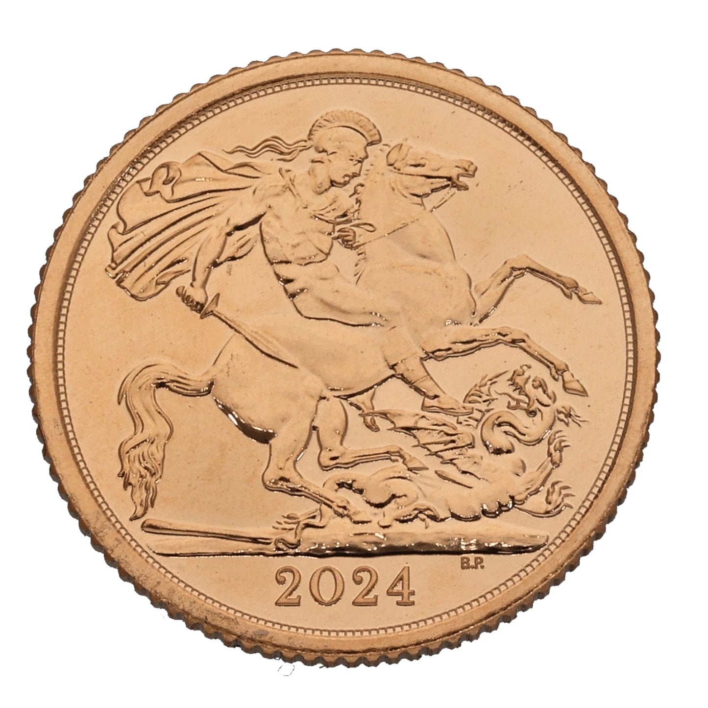 22ct Gold King Charles III Half Sovereign Coin 2024