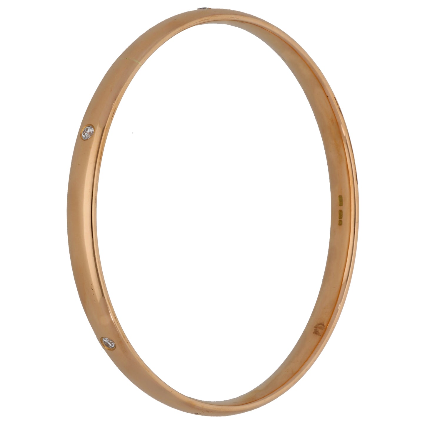 18ct Rose Gold 0.42ct Diamond Bangle