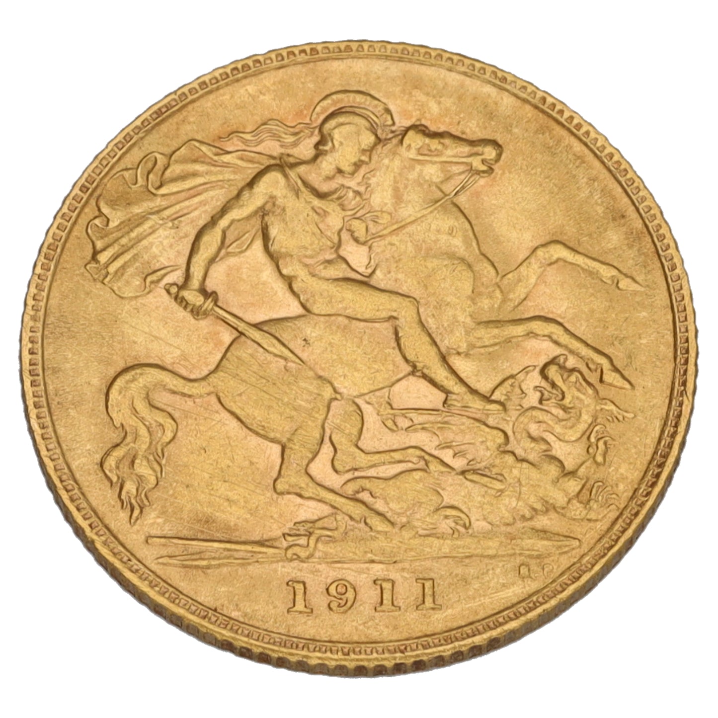 22ct Gold King George V Half Sovereign Coin 1911