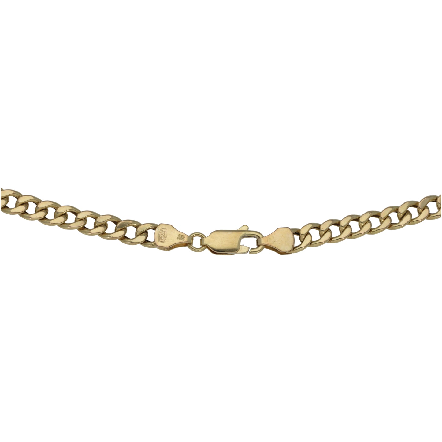 9ct Gold Curb Chain 18"