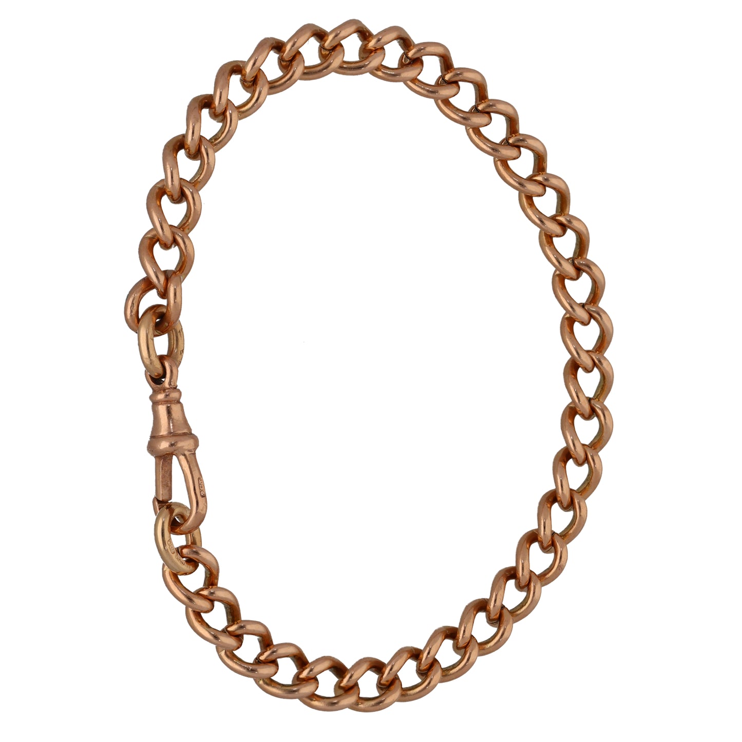 9ct Rose Gold Curb Bracelet