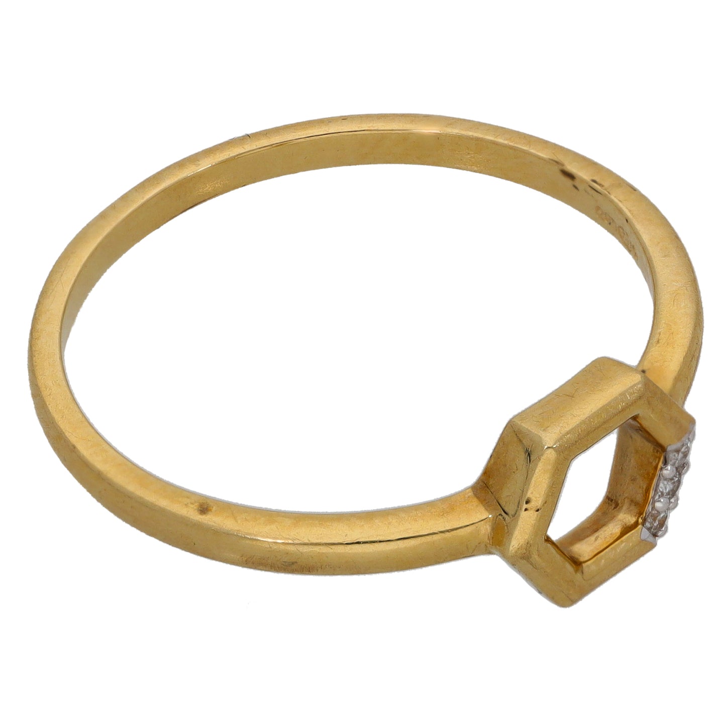 9ct Bicolour Gold 0.05ct Diamond Ring & Necklace Jewellery Set
