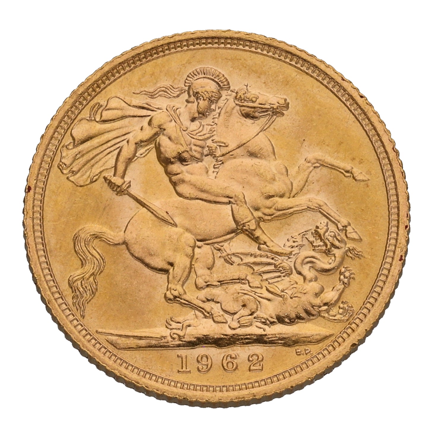 22ct Gold Queen Elizabeth II Full Sovereign Coin 1962