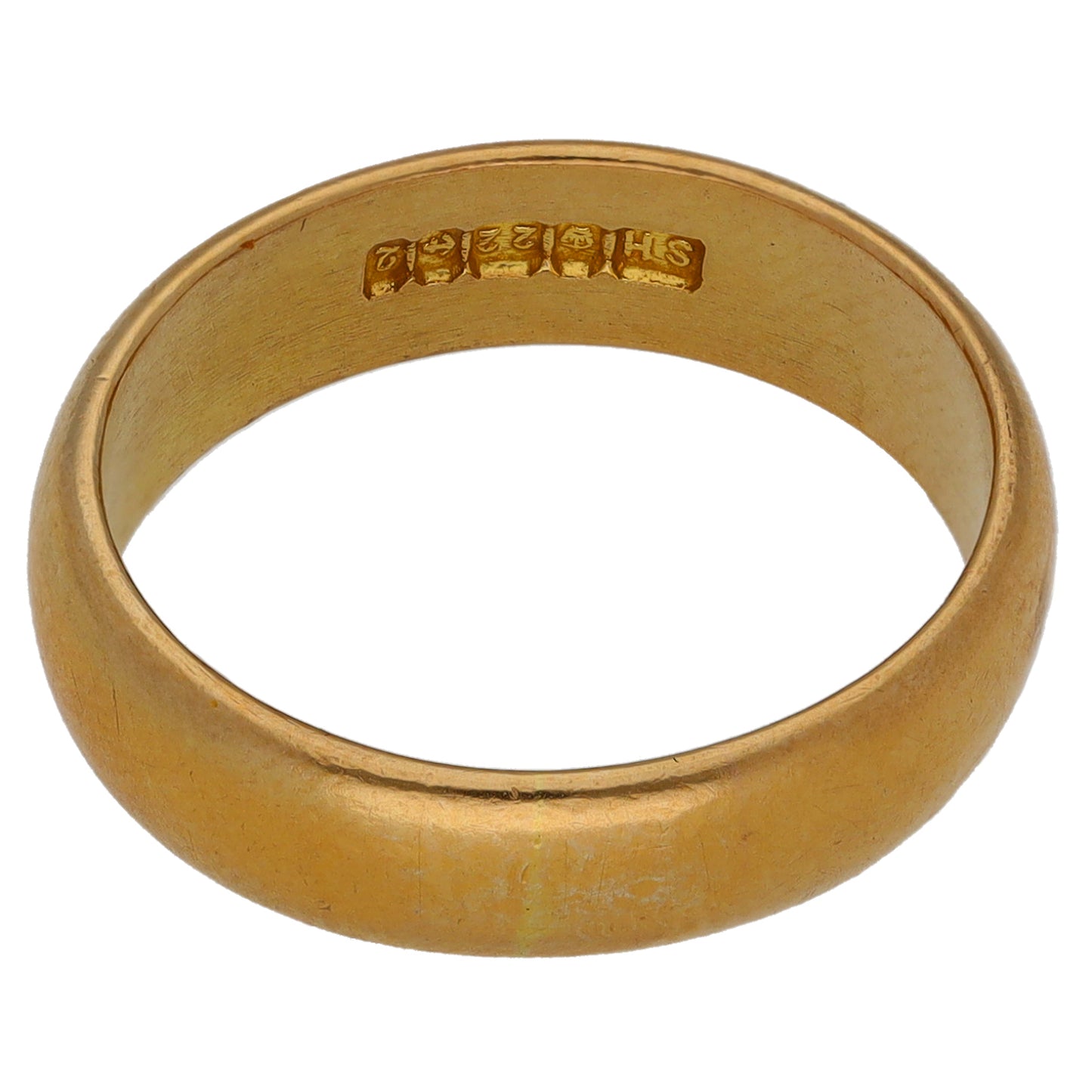22ct Gold Shaped Wedding Ring Size N