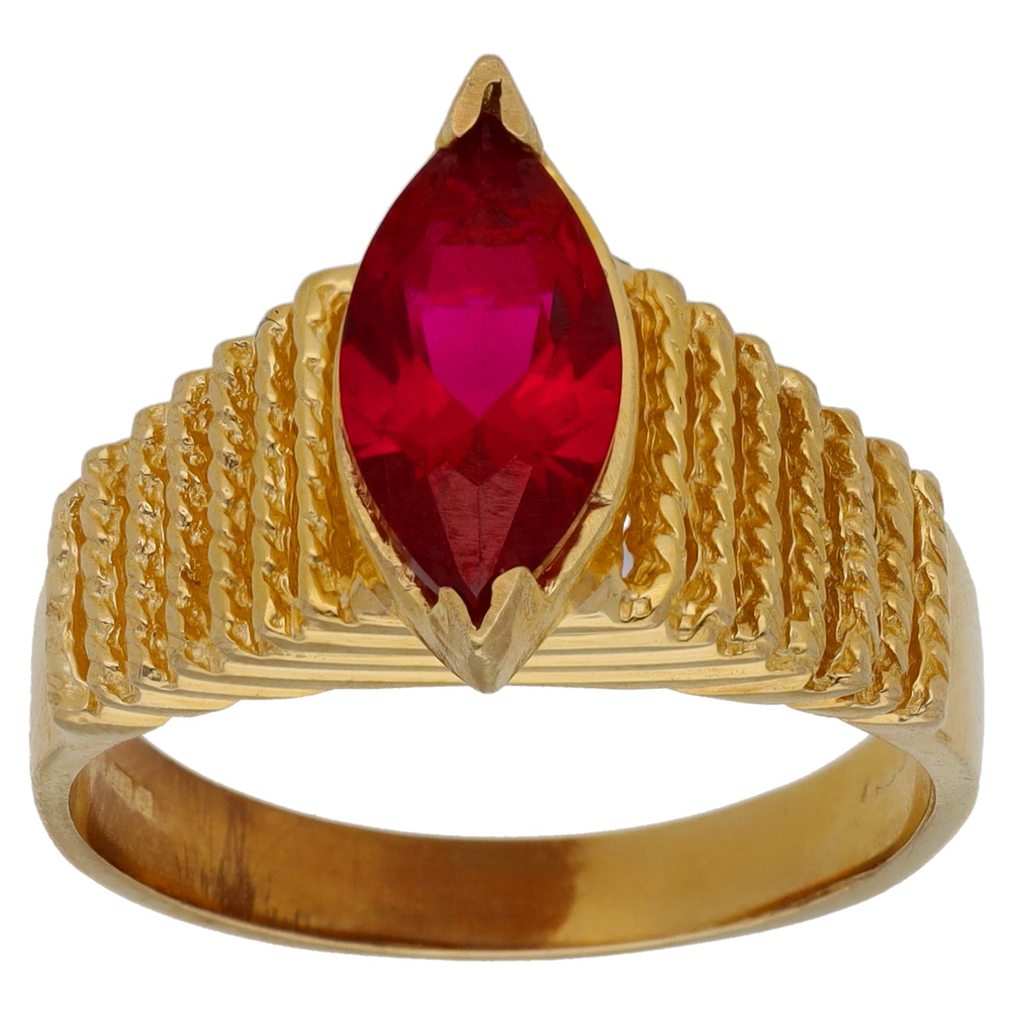 9ct Gold Imitation Dress/Cocktail Ring Size Q