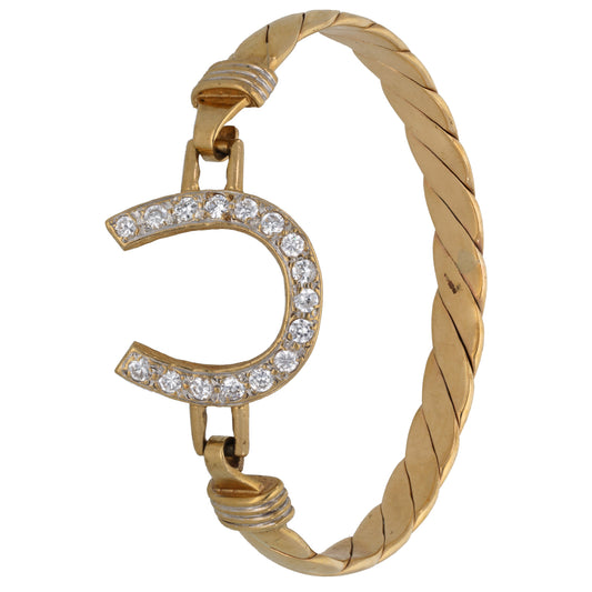 9ct Gold Cubic Zirconia Alternative Bangle