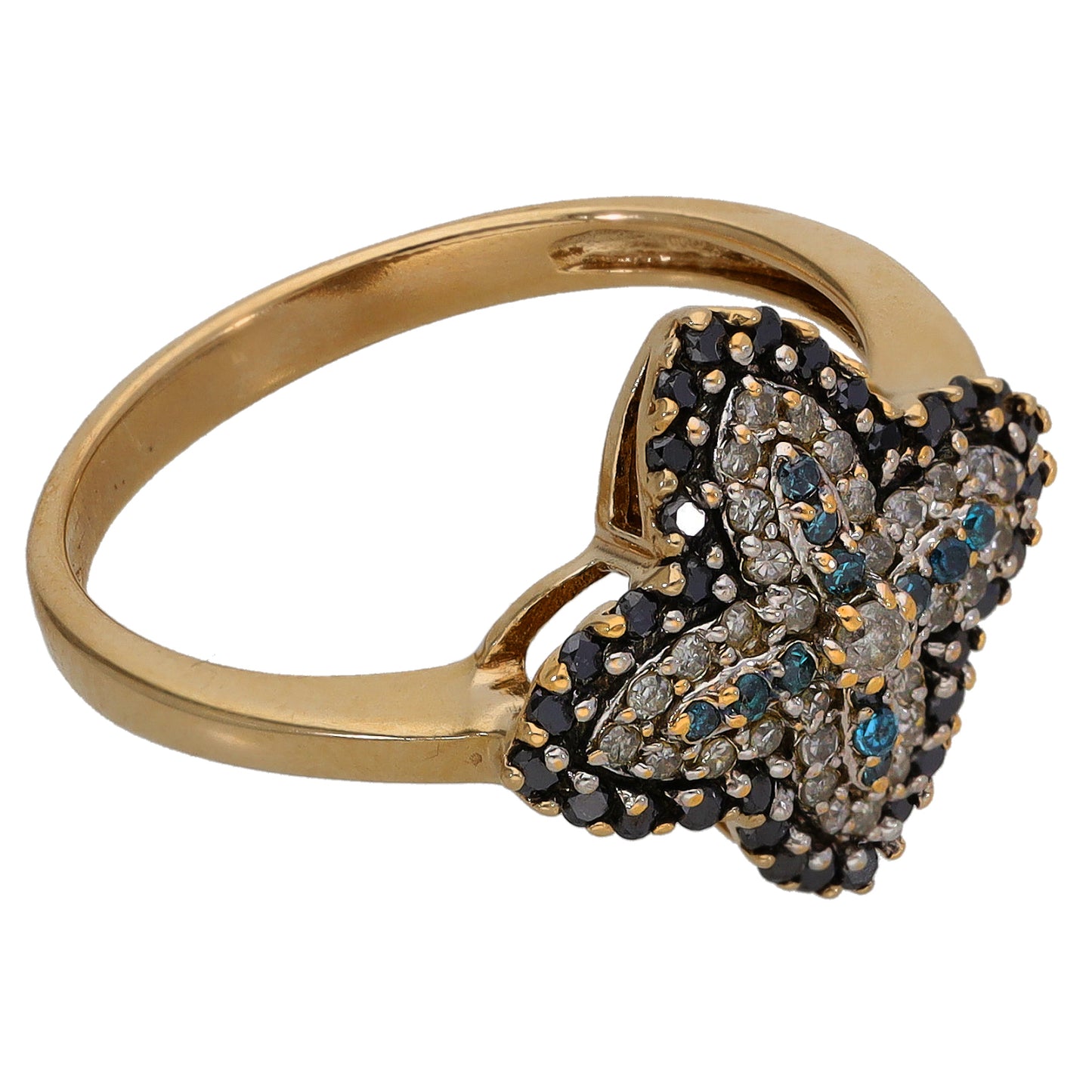 9ct Gold 0.39ct Diamond Dress/Cocktail Ring Size P