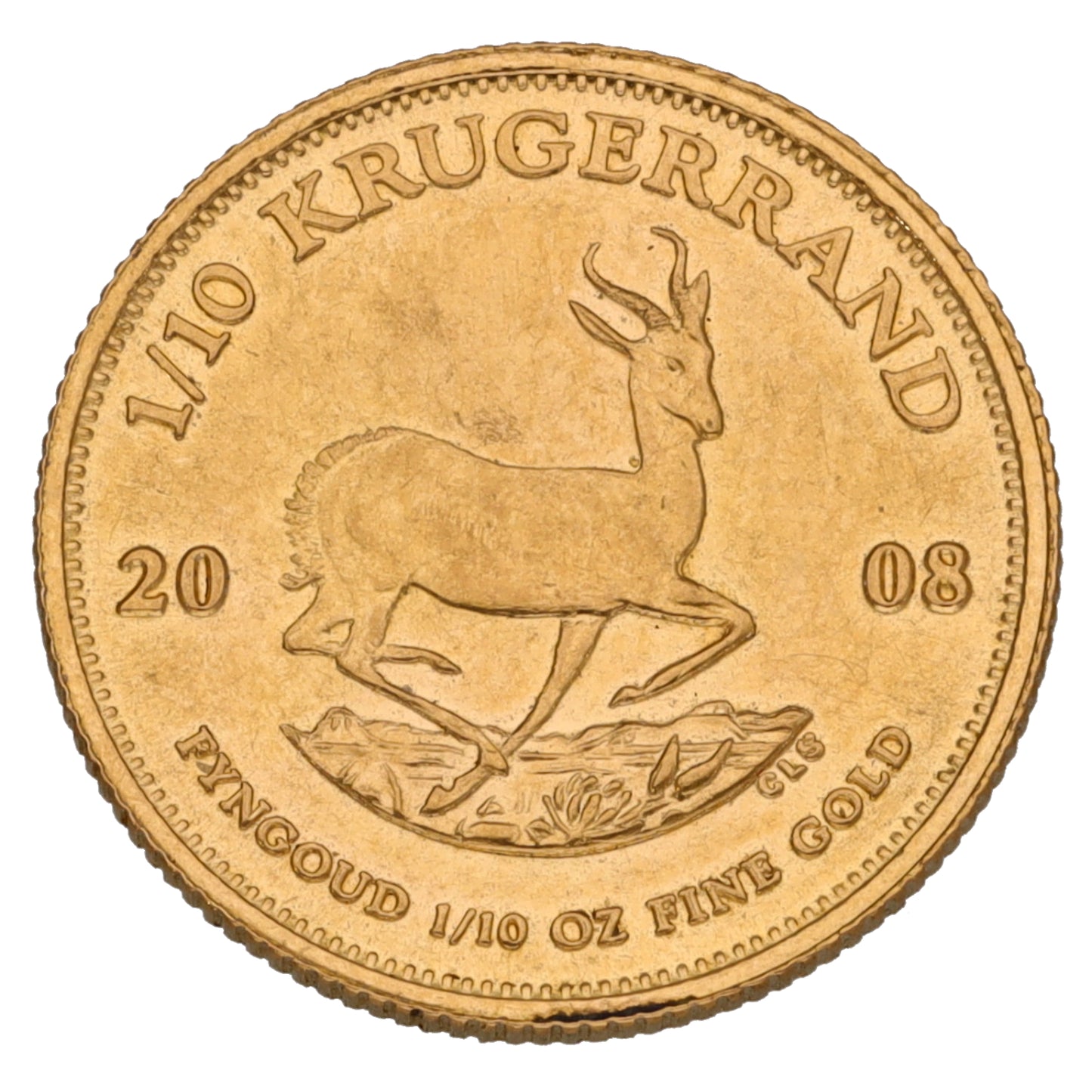 22ct Gold 1/10 OZ Krugerrand Coin 2008