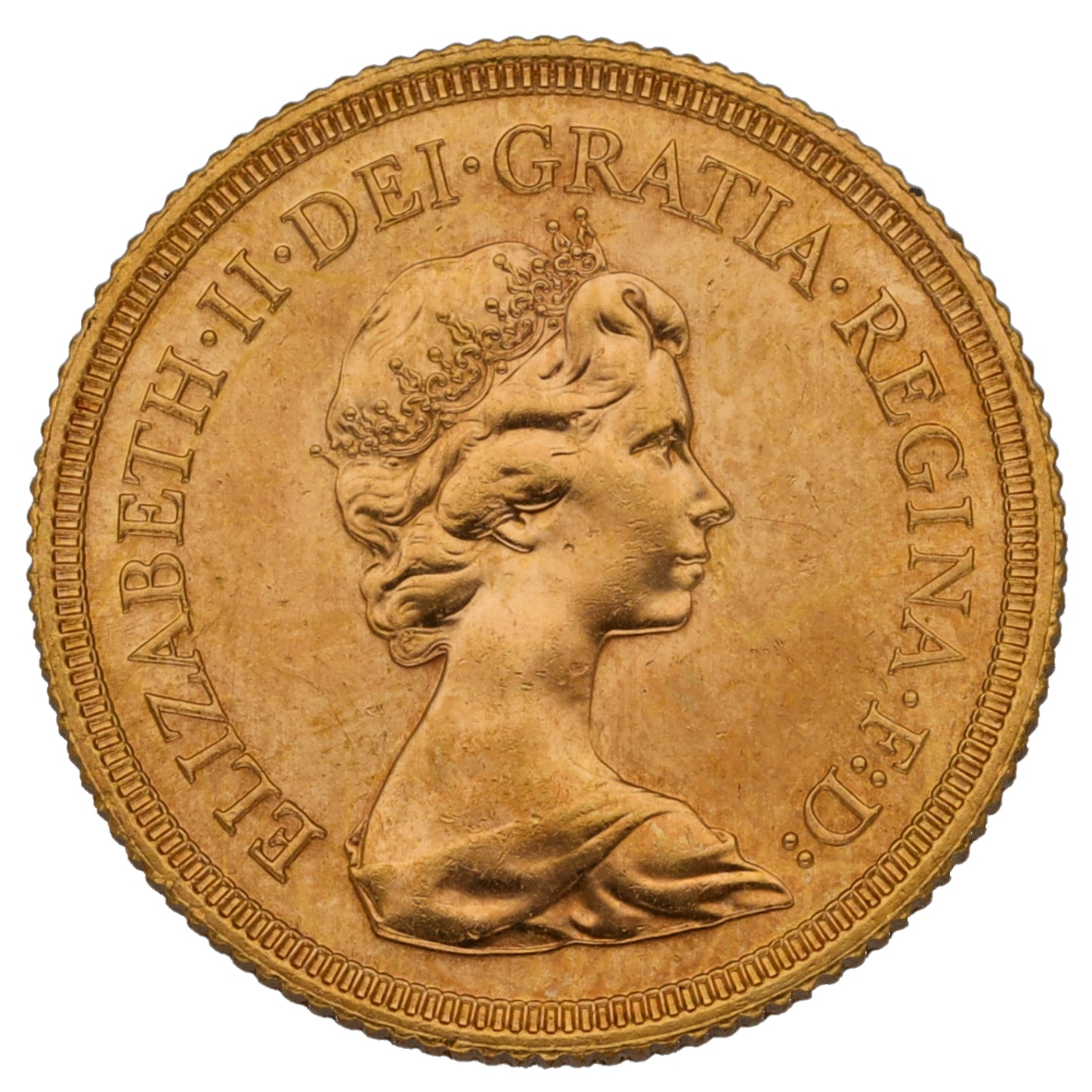 22ct Gold Queen Elizabeth II Full Sovereign Coin 1974