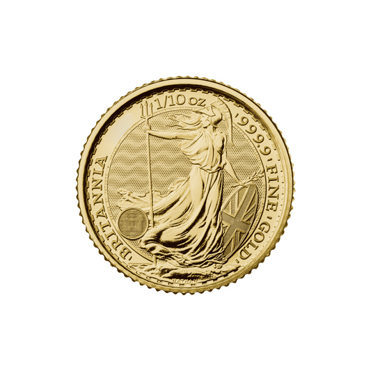 24ct Gold Queen Elizabeth II 1/10oz Britannia Coin - Various Dates