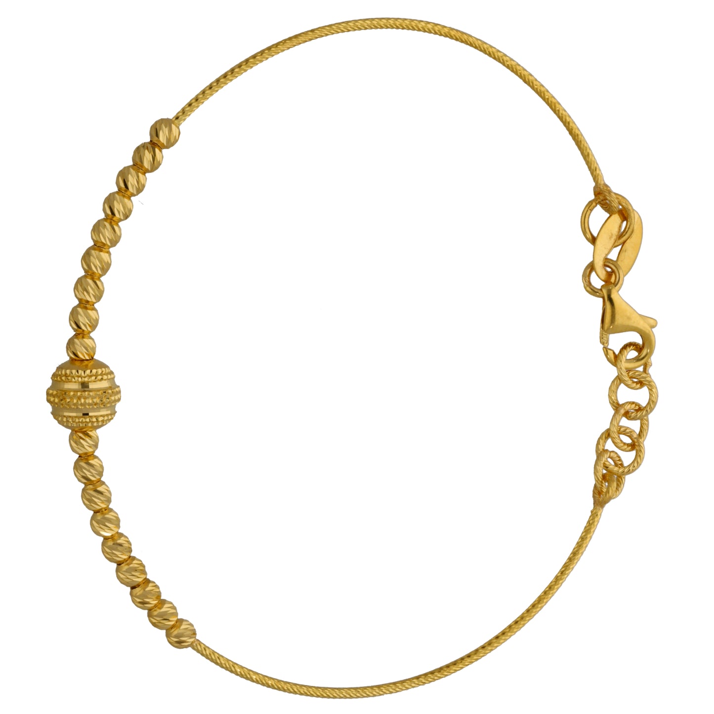 New 22ct Gold Fancy Beaded Bracelet