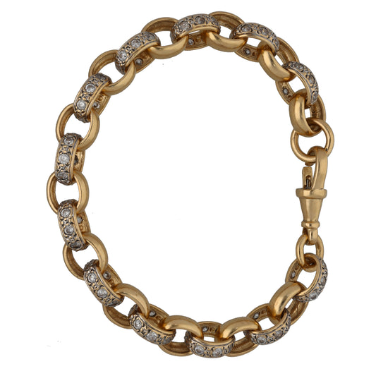 9ct Gold Cubic Zirconia Belcher Bracelet