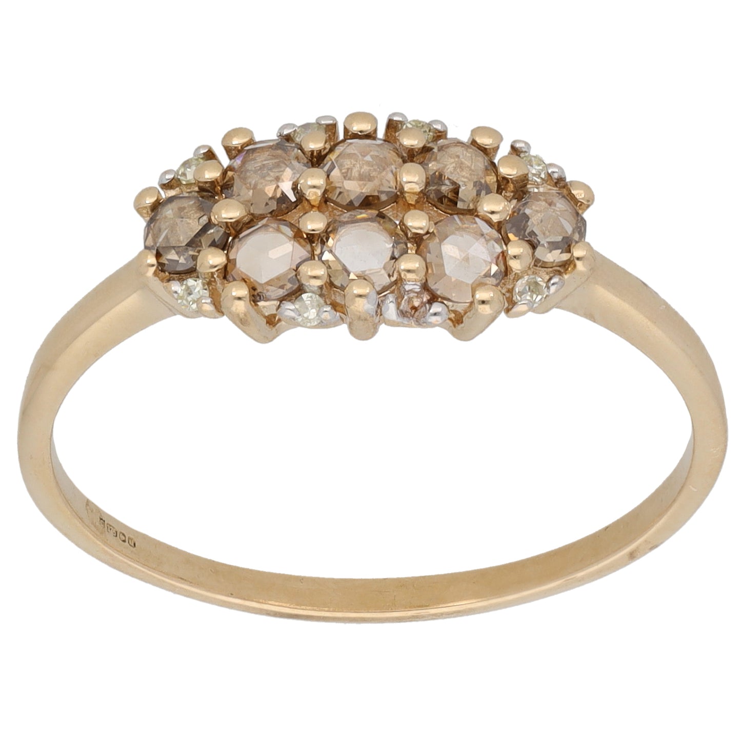 9ct Gold 0.84ct Diamond Dress/Cocktail Ring Size U