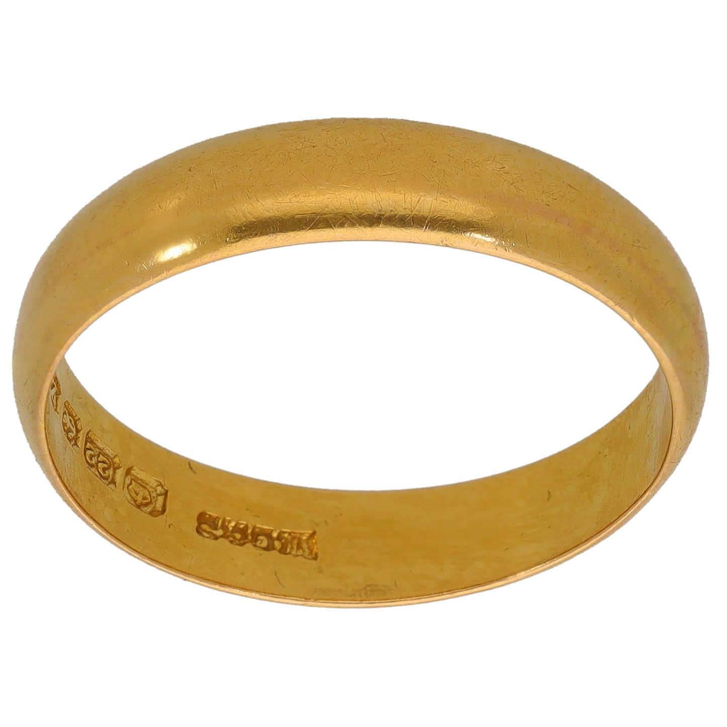 22ct Gold Plain Wedding Ring Size T