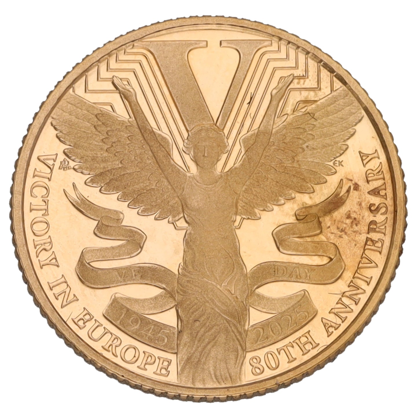 22ct Gold Victory In Europe 80th Anniversary Half Sovereign Coin 2025