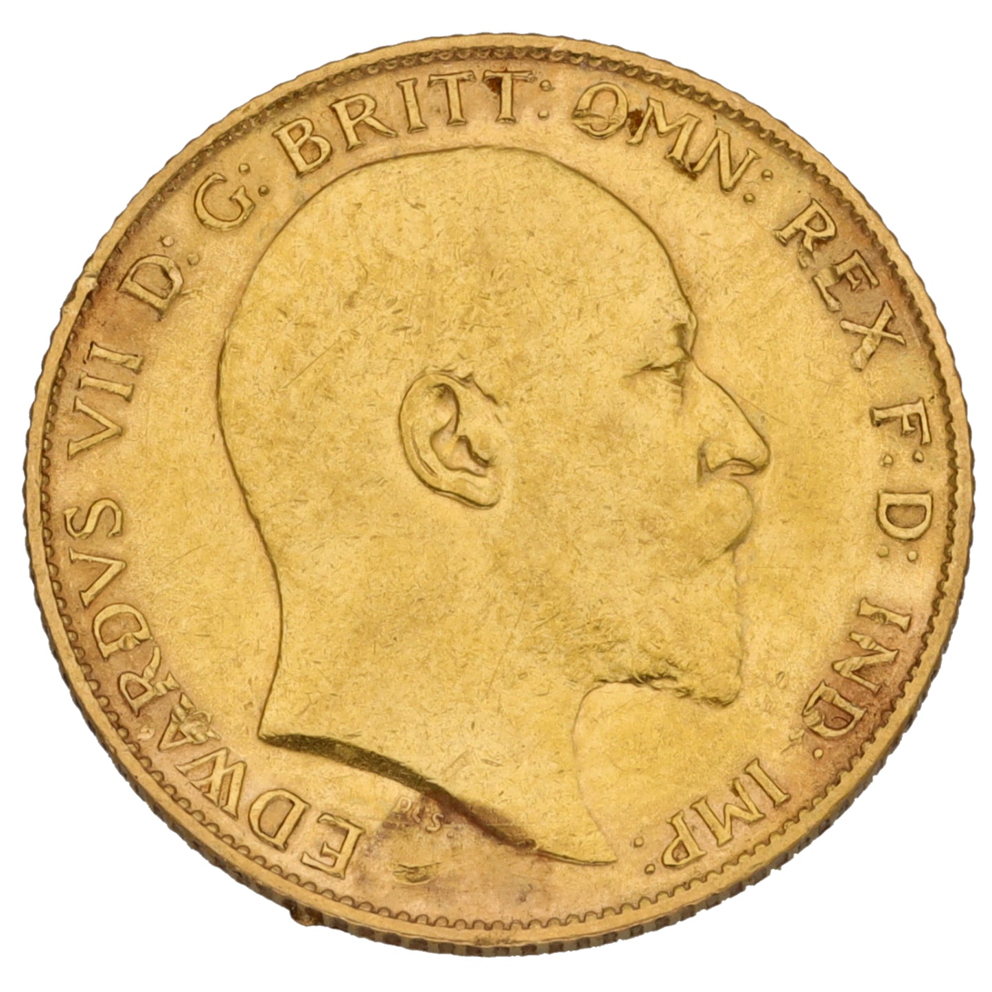 22ct Gold King Edward VII Half Sovereign Coin 1910