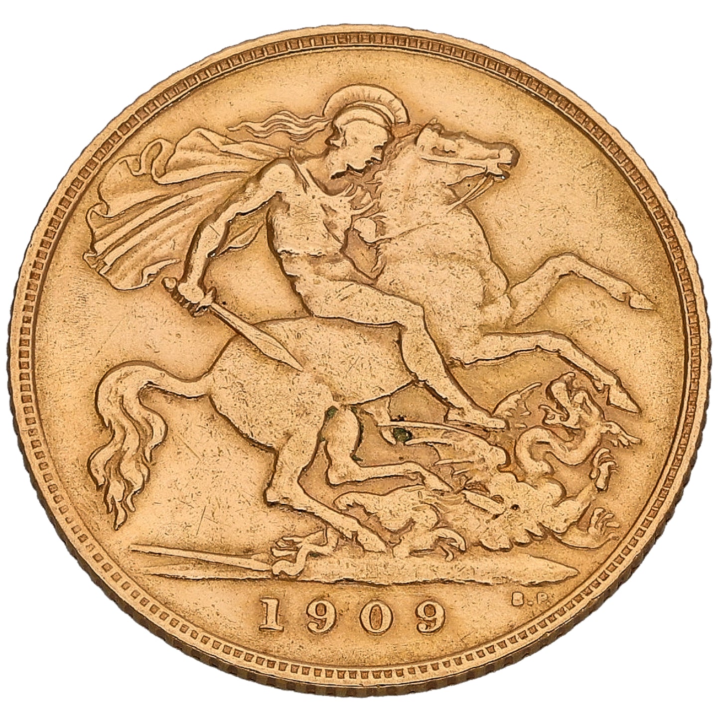 22ct Gold King Edward VII Half Sovereign Coin 1909