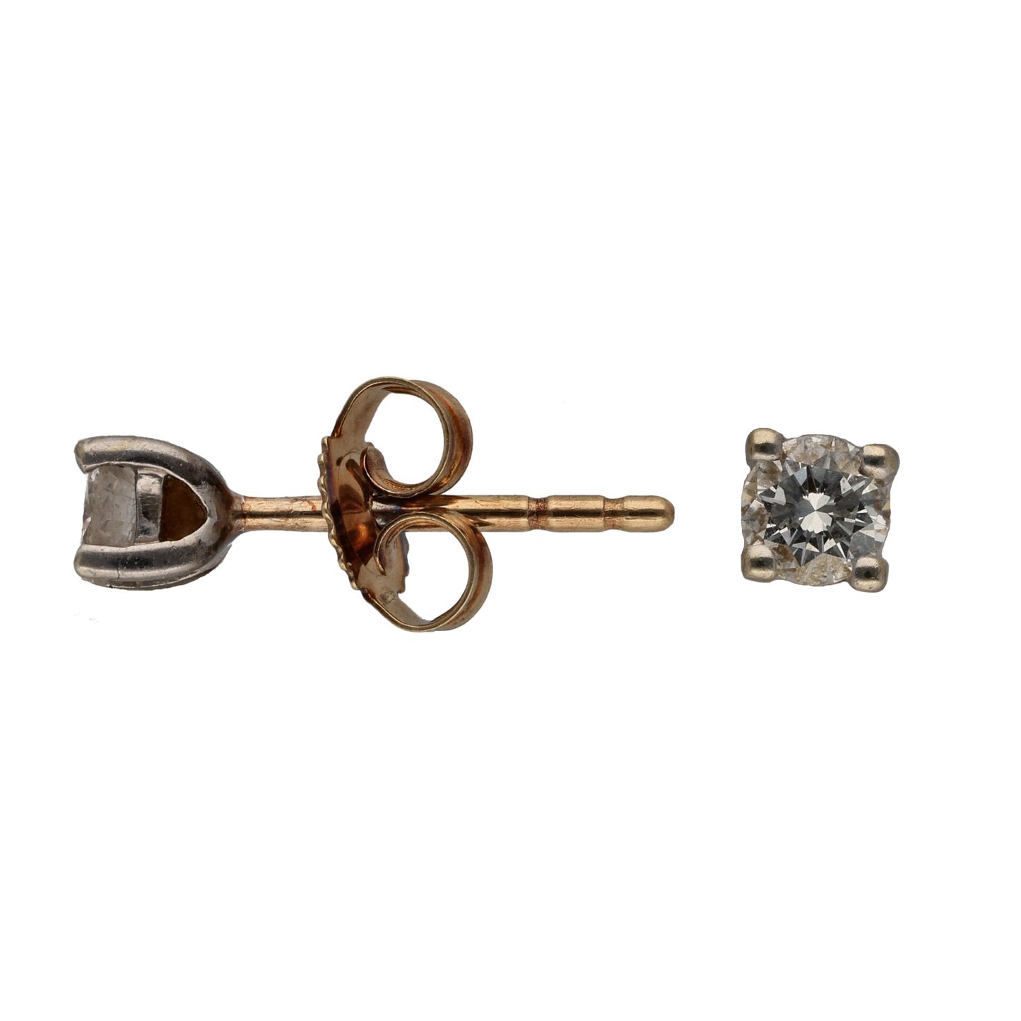 9ct Gold 0.30ct Diamond Solitaire Earrings