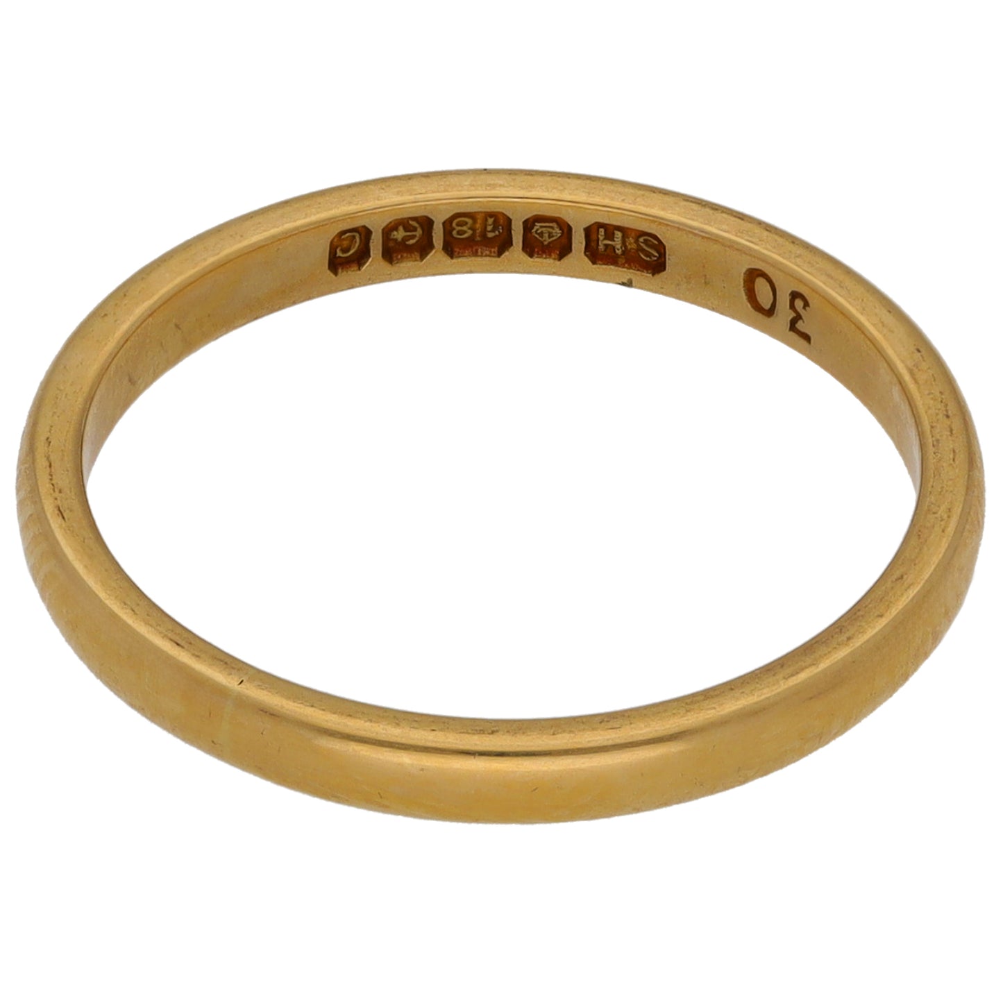 18ct Gold Plain Wedding Ring Size L