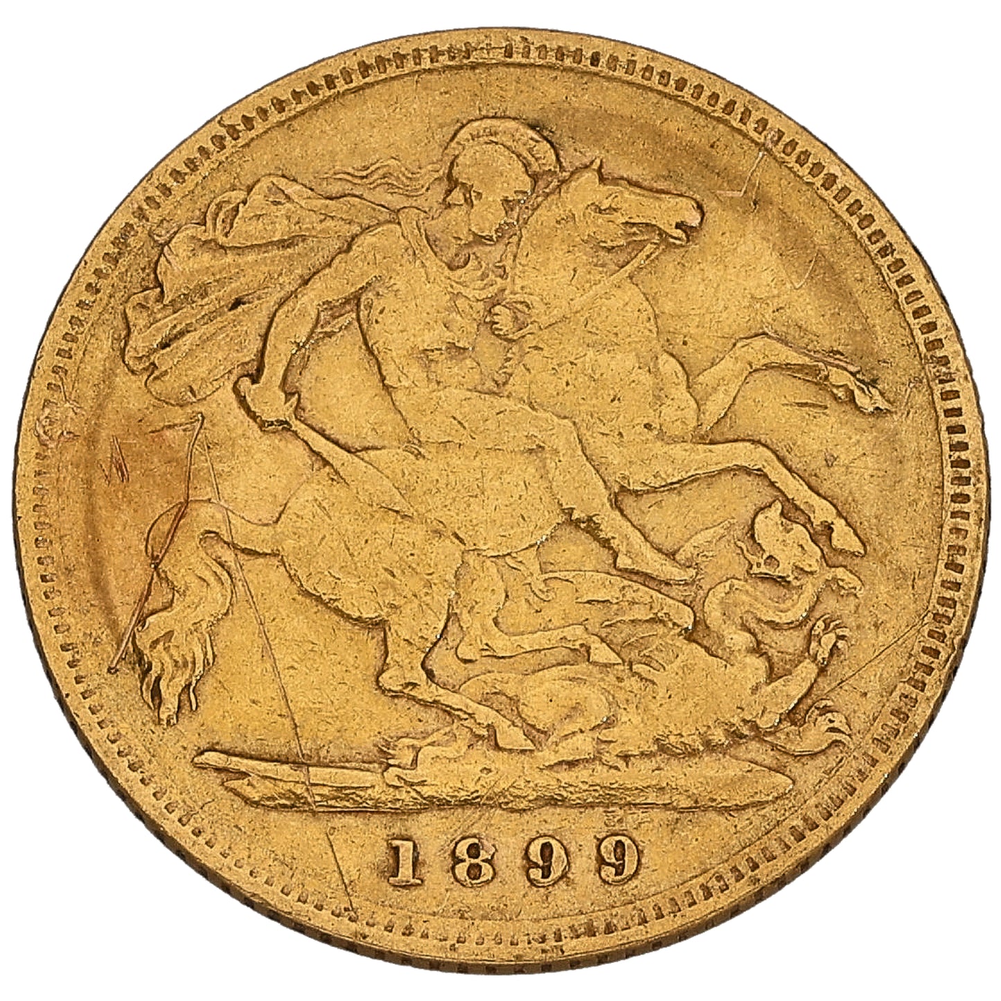 22ct Gold Queen Victoria Half Sovereign Coin 1899