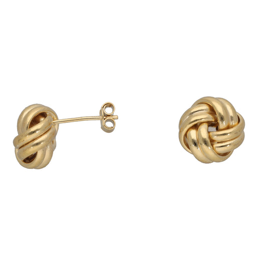 New 9ct Gold Knot Stud Earrings