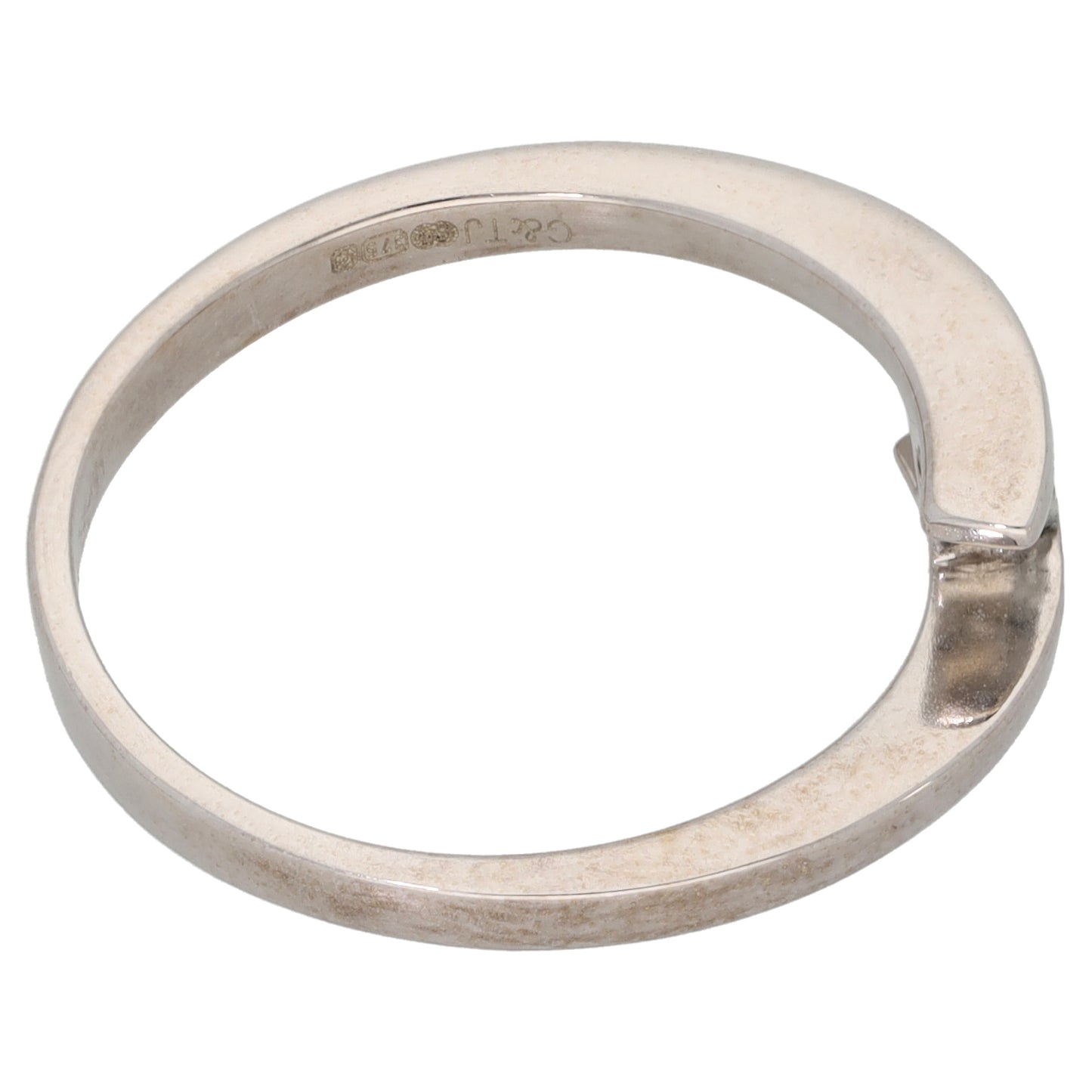 9ct White Gold Cubic Zirconia Single Stone Ring Size R