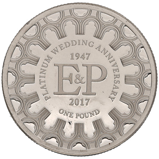 Platinum Wedding Anniversary One Pound Coin 2017