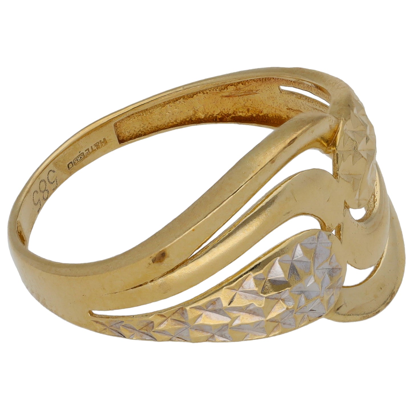 14ct Bicolour Gold Alternative Ring Size Q