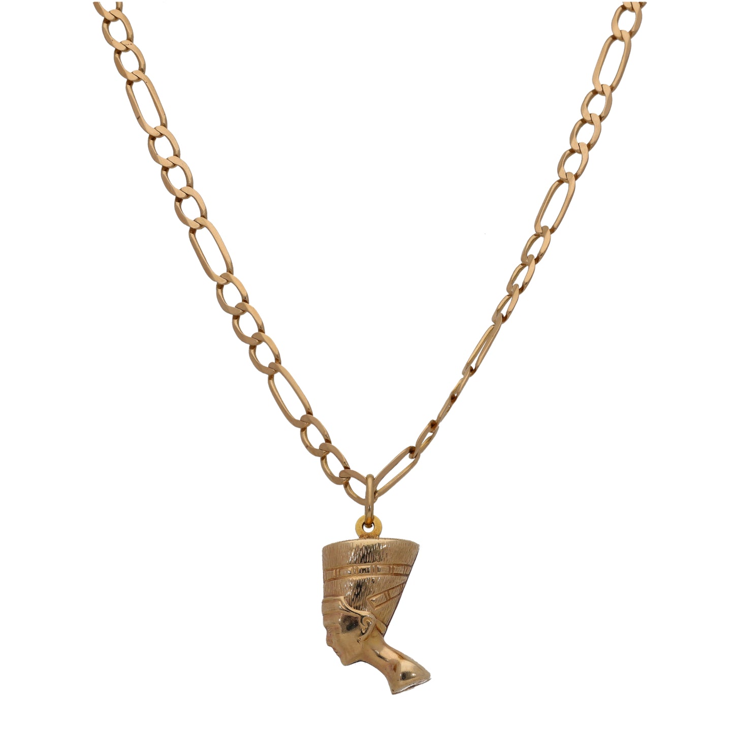9ct Gold Nefertiti Pendant With Chain