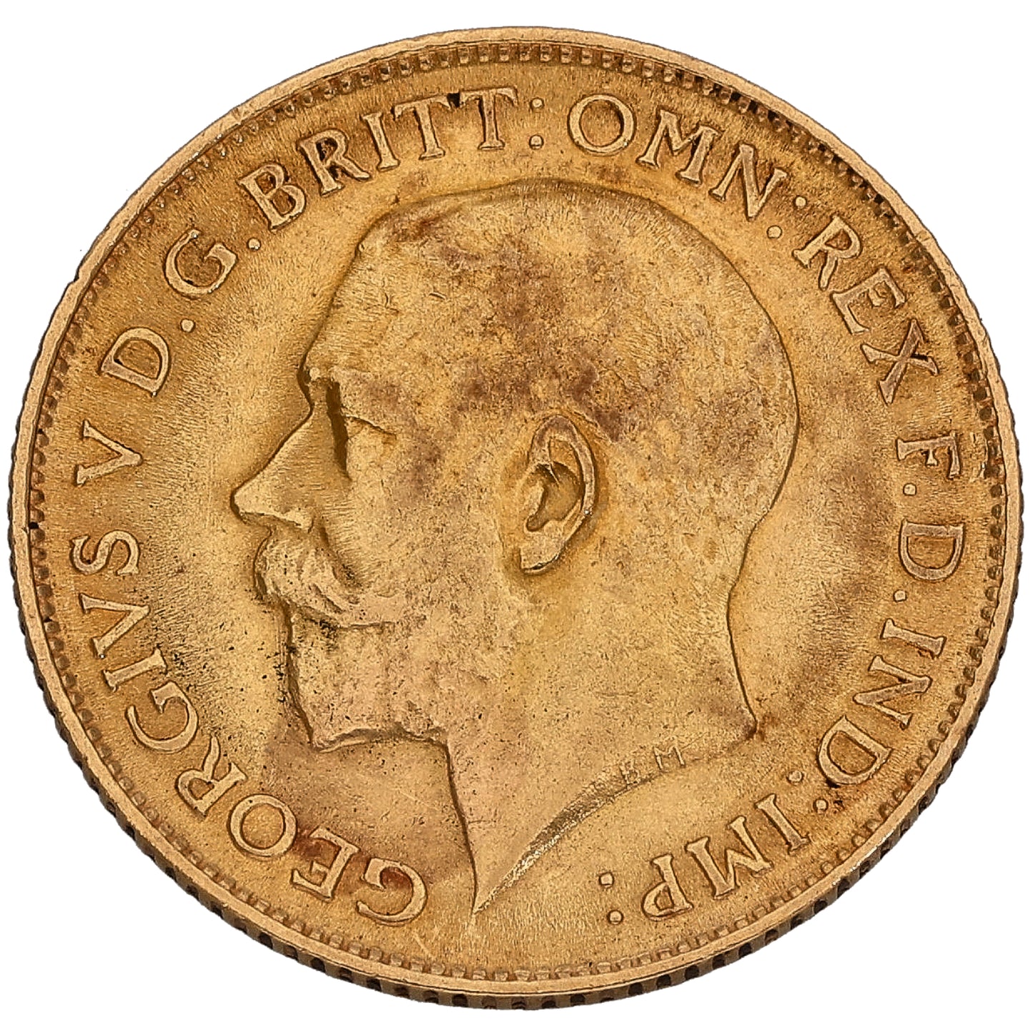 22ct Gold King George V Half Sovereign Coin 1913