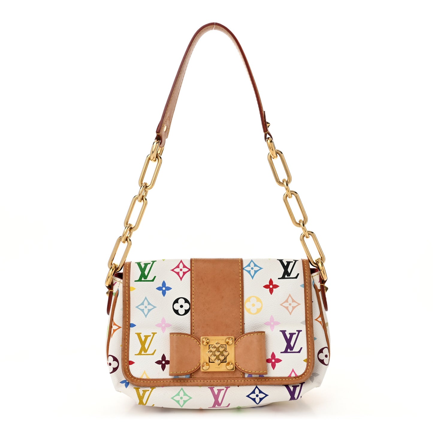 Louis Vuitton Patti-MM Monogram Multicolour Coated Canvas Bag - White