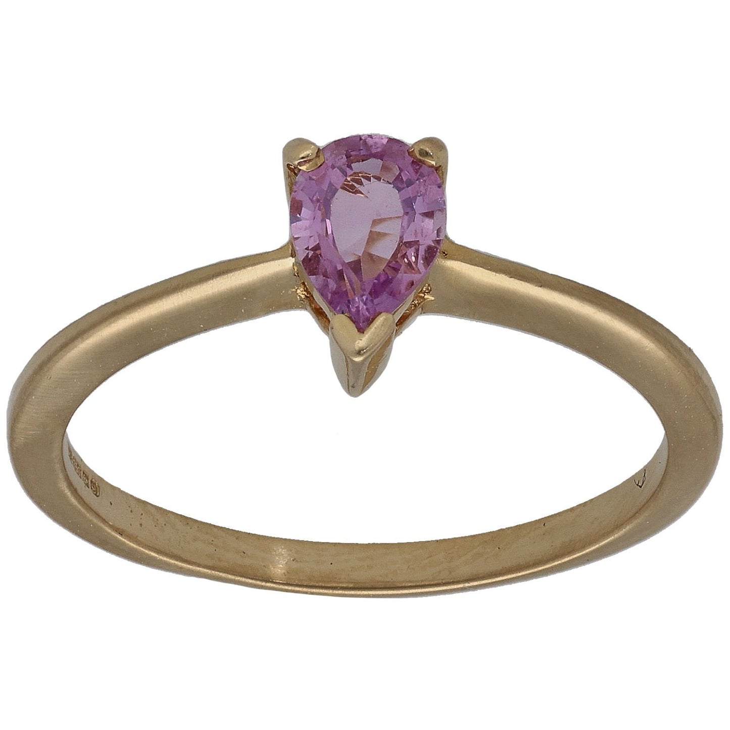 18ct Gold Sapphire Single Stone Ring Size N