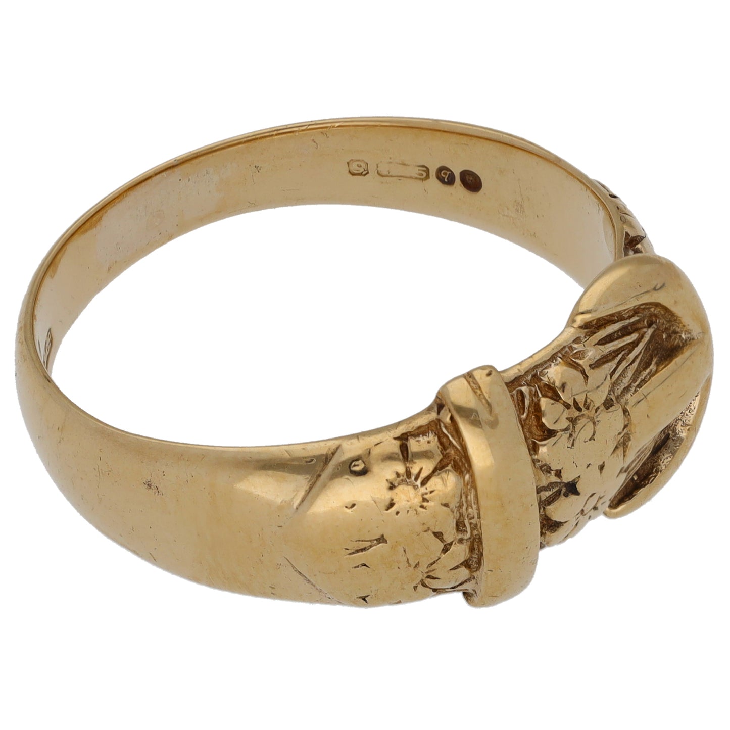 9ct Gold Buckle Ring Size Y