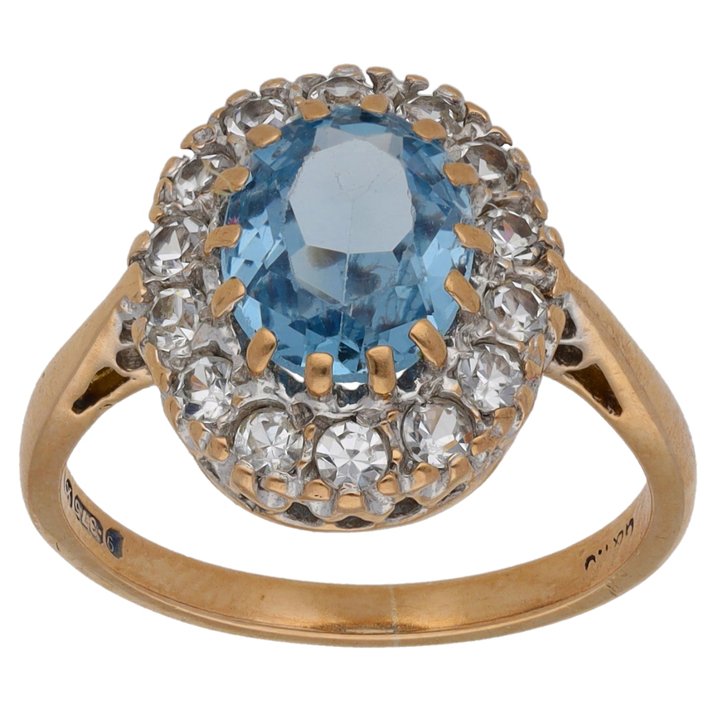 9ct Gold Imitation Dress/Cocktail Ring Size L