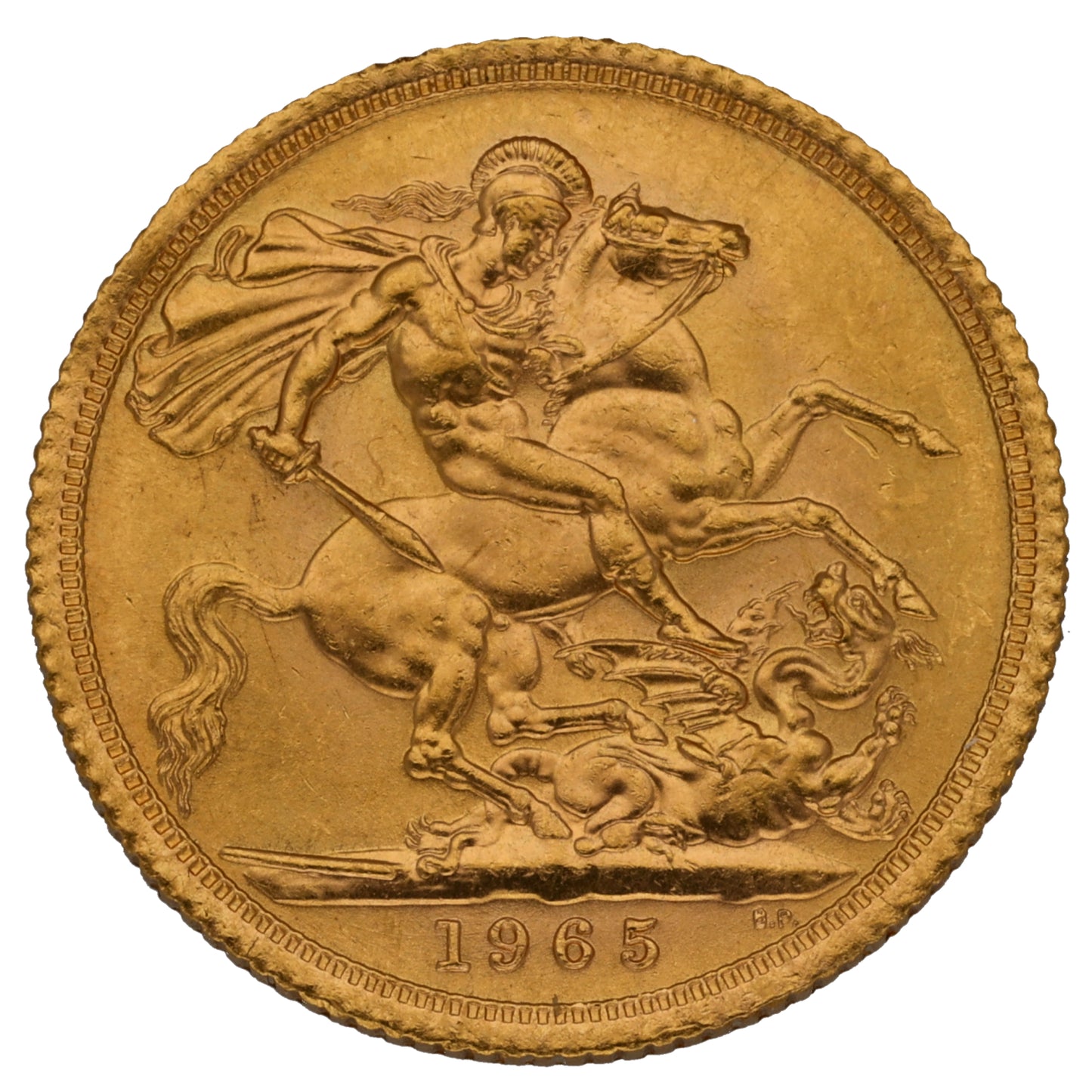 22ct Gold Queen Elizabeth II Full Sovereign Coin 1965