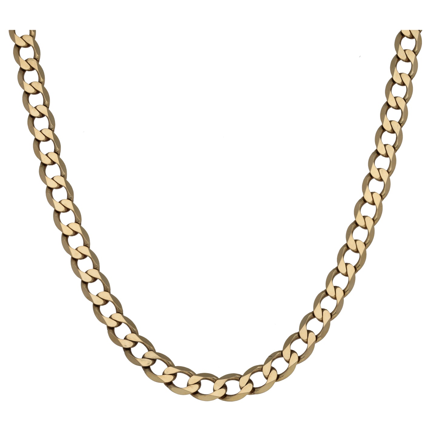 9ct Gold Curb Chain 18"