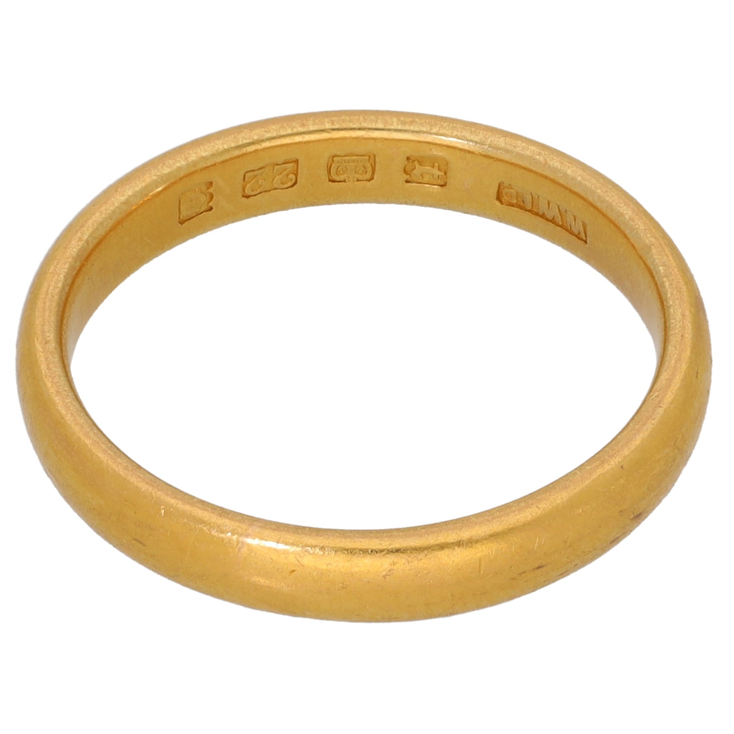 22ct Gold Plain Wedding Ring Size L